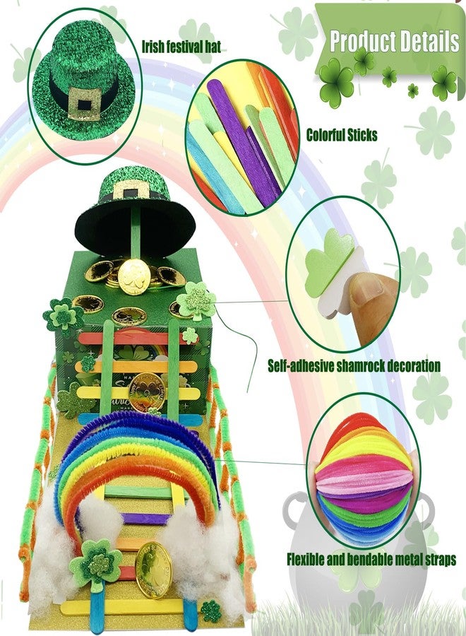 Vecacosic Leprechaun Trap Kit for Kids - 2 Sets DIY St Patrick's Day Leprechaun Trap Supplies to Make A Trap to Catch A Leprechaun, St Patricks Day Toys Gifts for Kids Classroom Activity - Image 3